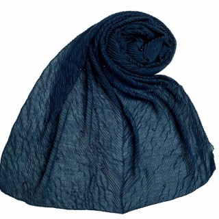 Premium Crush Diamond Stole - Indigo 